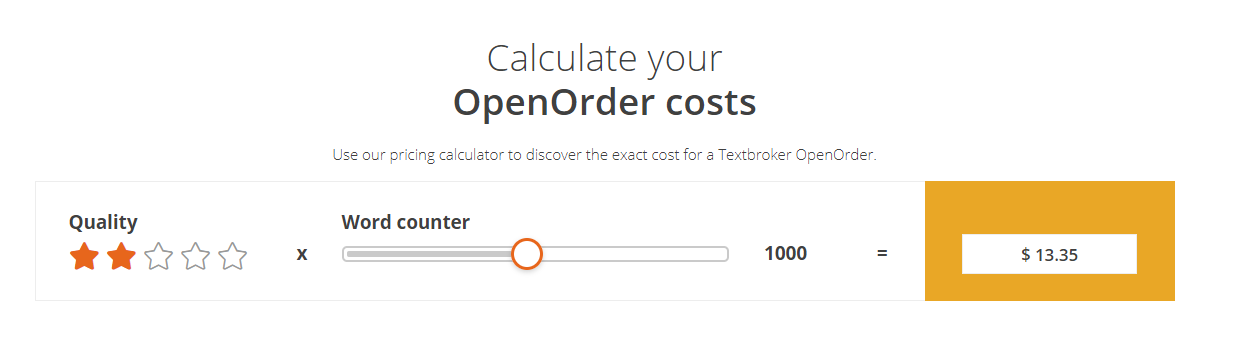 Textbroker-pricing-calculator