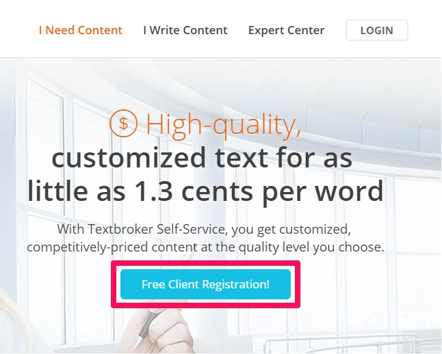 Textbroker-Free-Client-Registration