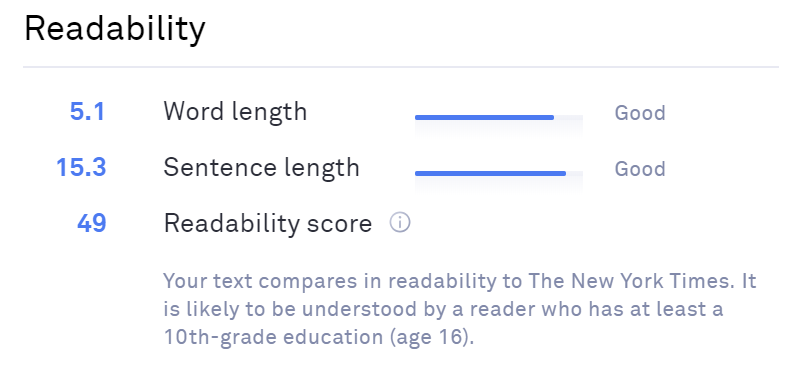 Constant-Content-Readability-Score