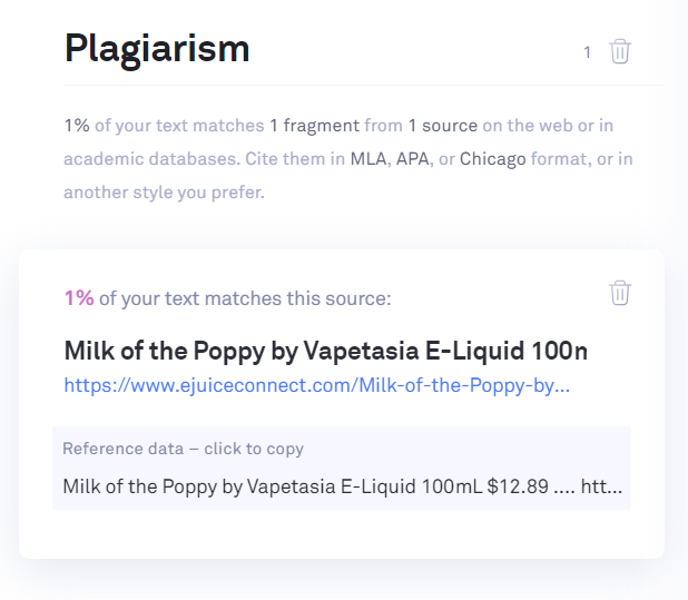 Grammarly's plagiarism checker is also accurate, not flagging any in this clean article.