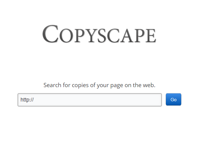 copyscape homepage