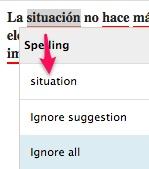 Example screenshot of GrammarCheck showing they're not multilingual.