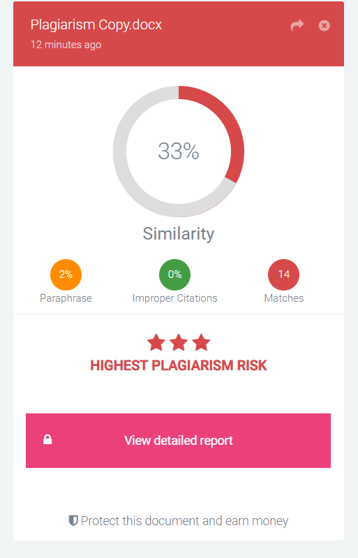 plagramme plagiarism report