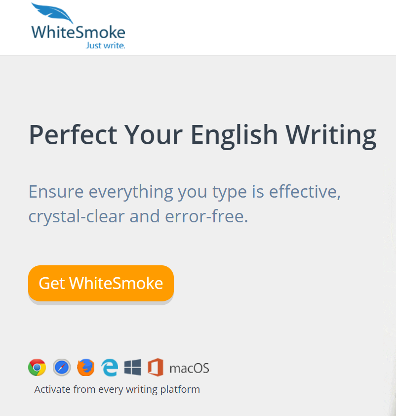 WhiteSmoke Homepage screenshot