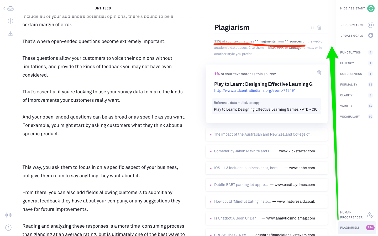 Grammarly Plagiarism Checker