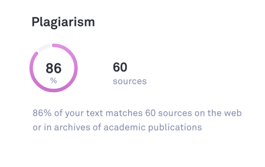 plagiarism checker percentage