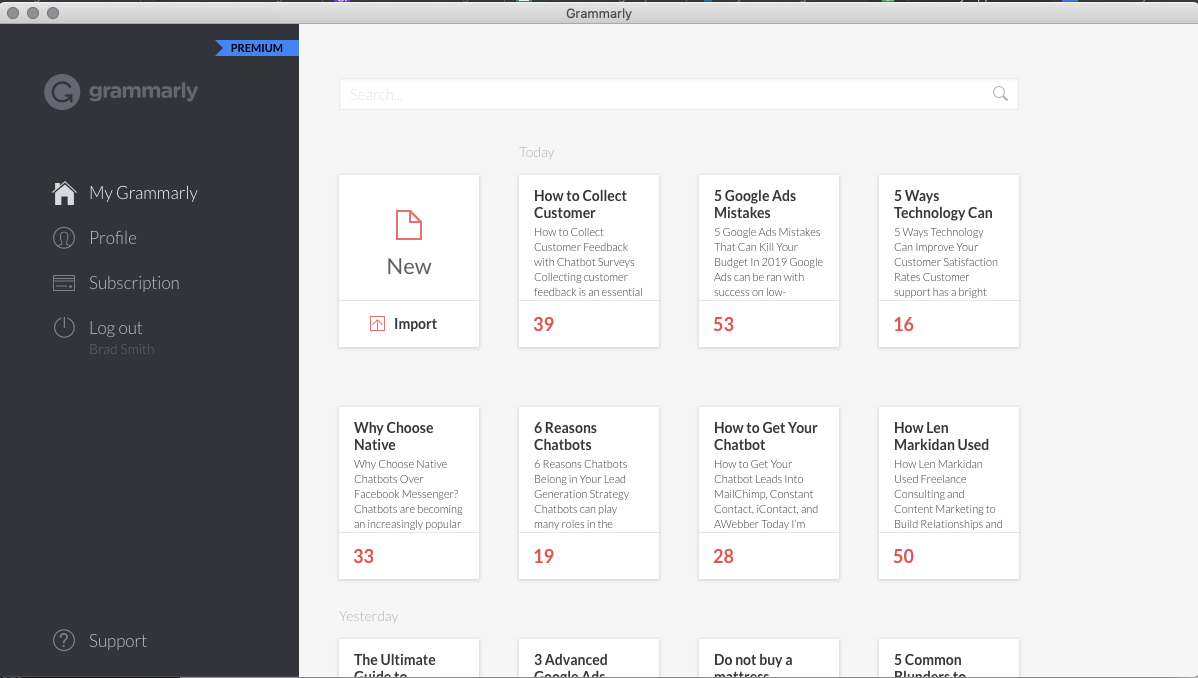 Grammarly for Mac Editor