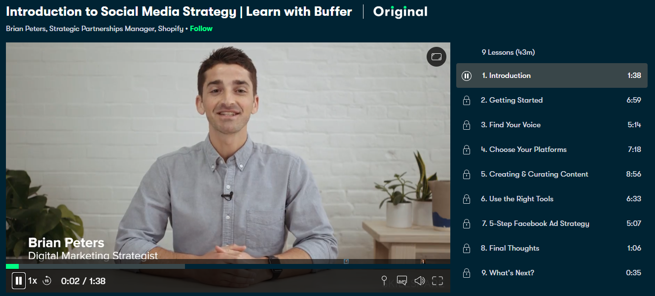 buffer social media course