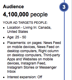 Filtered audience