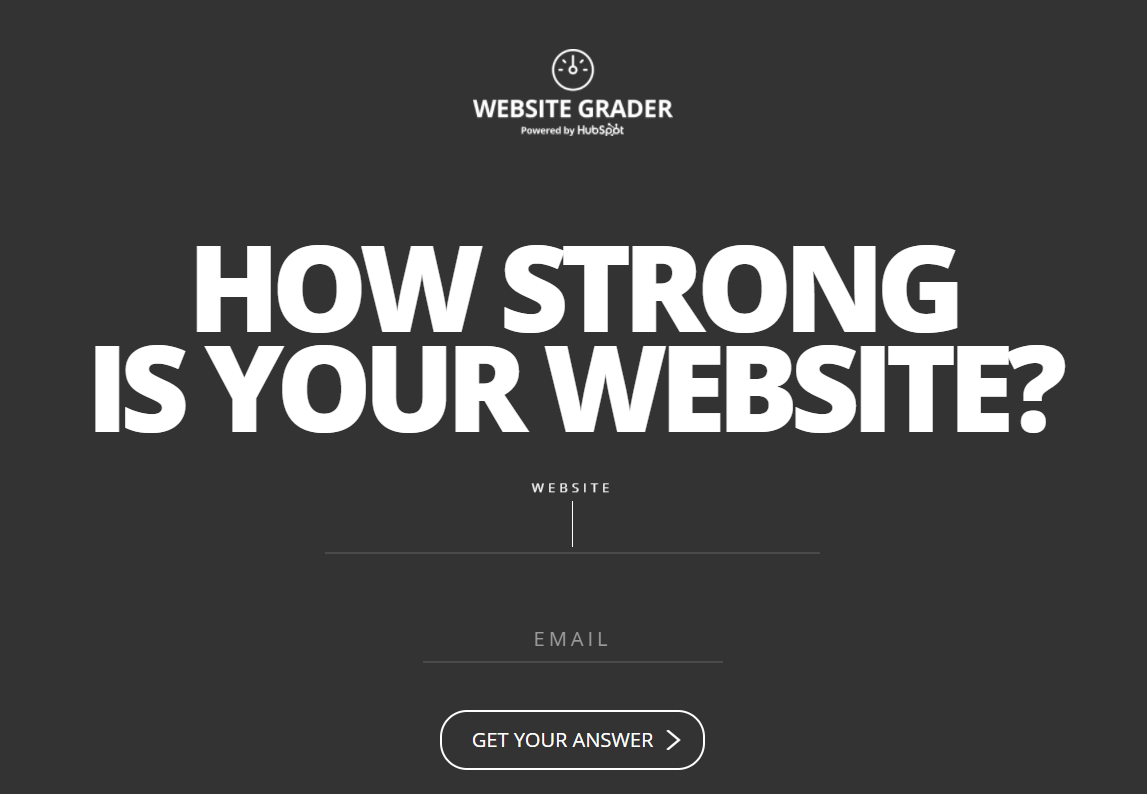 HubSpot website grader