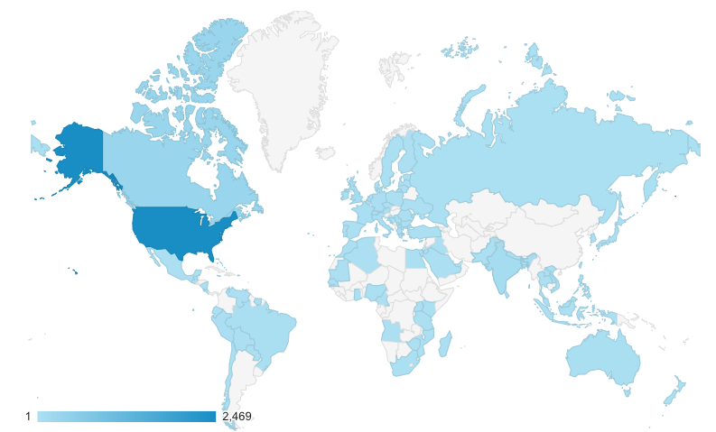 Geo report inside Google Analytics