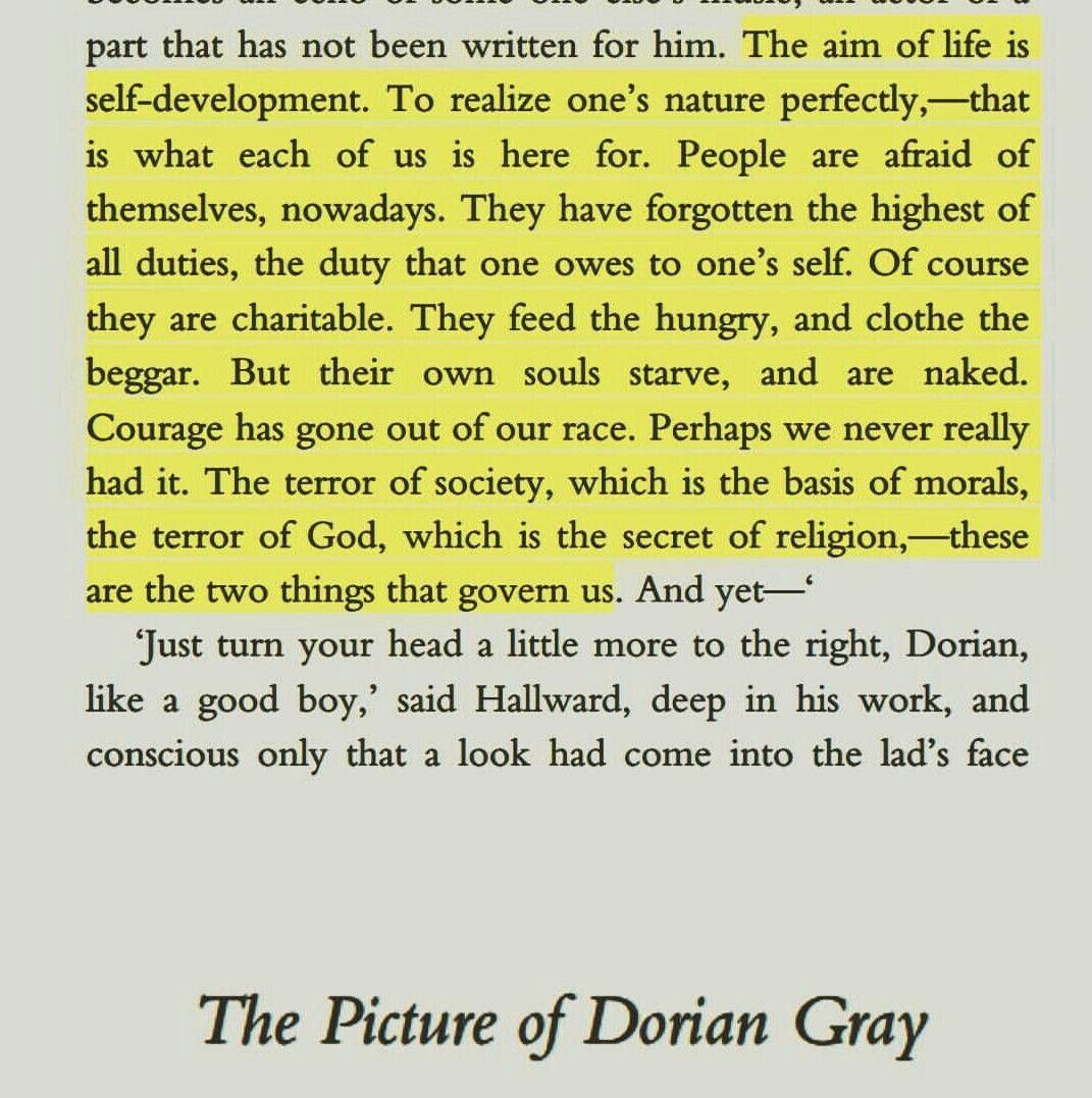 excerpt from the picture of dorian gray 