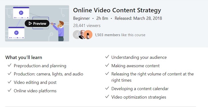 linkedin content course