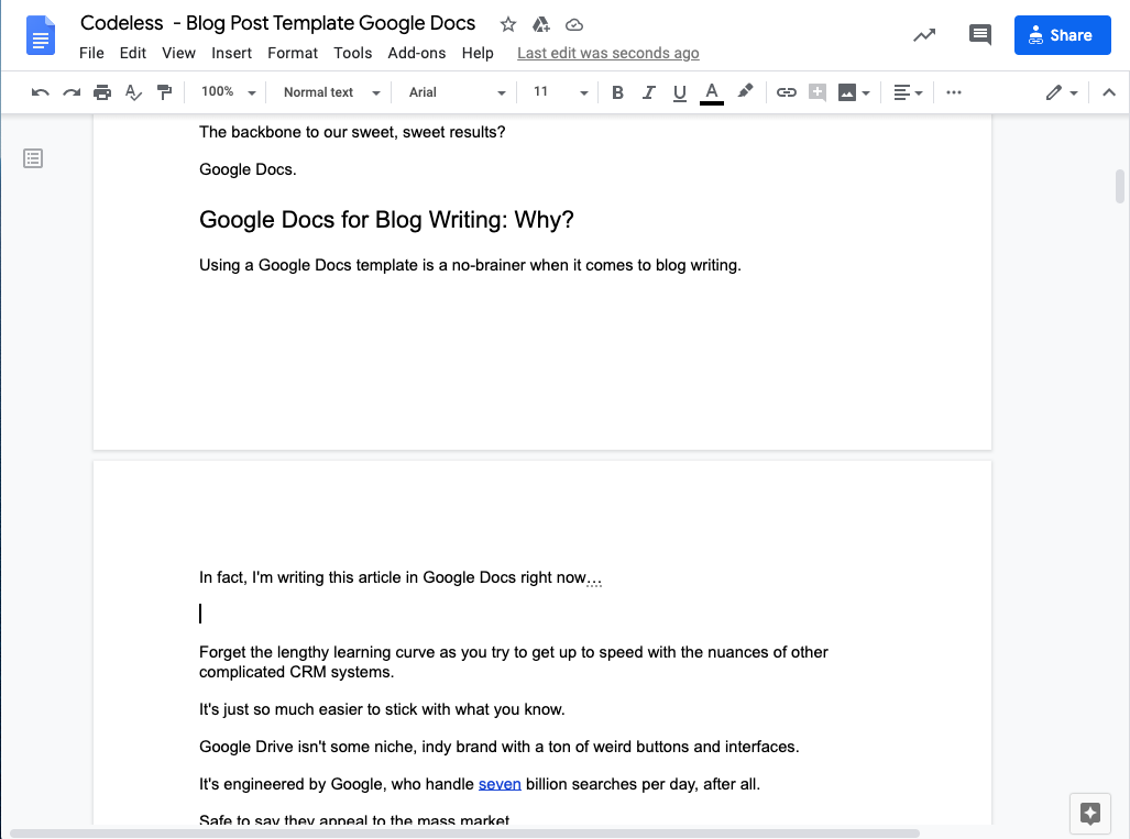 how to make a blog post on google docs