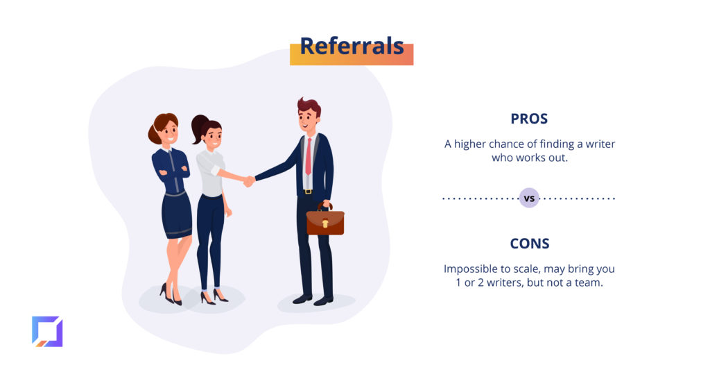 pros and cons of referrals 
