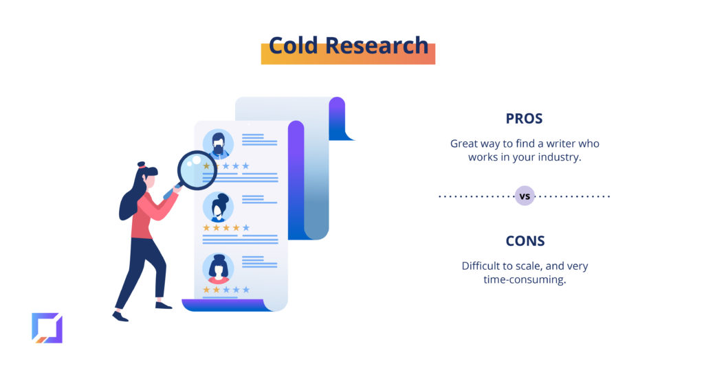 pros and cons of cold research