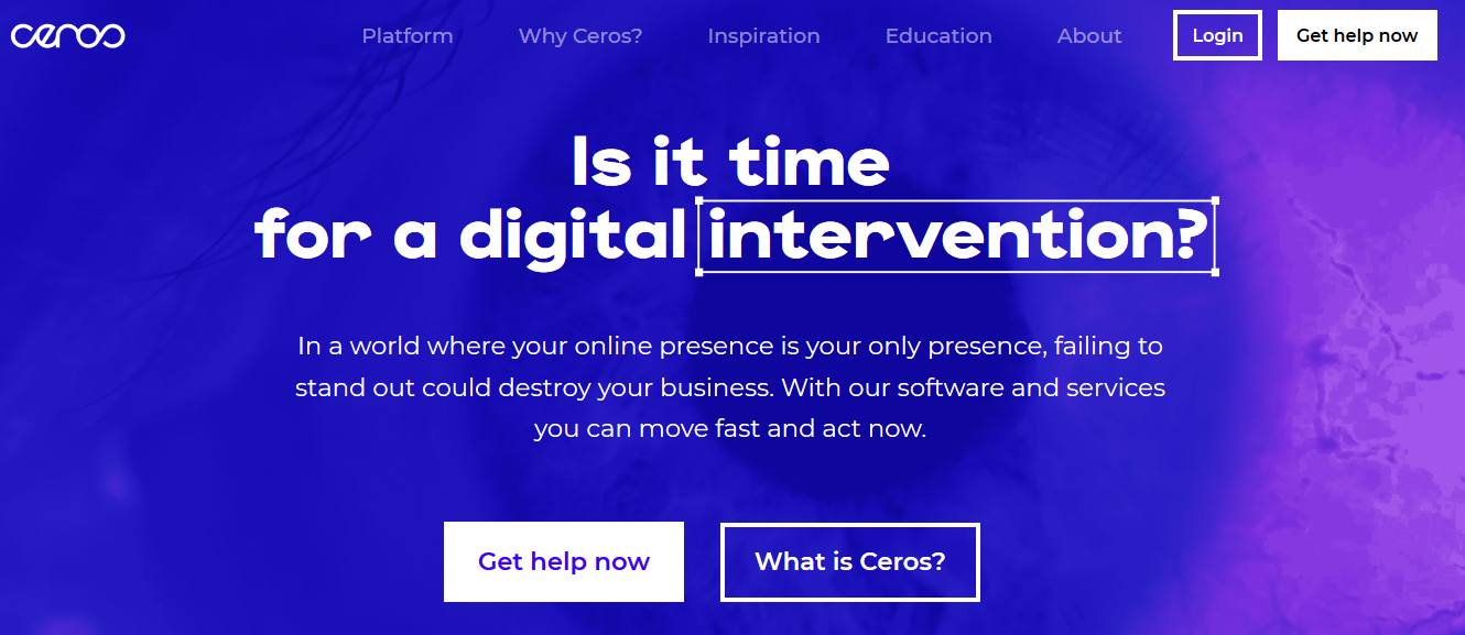 Ceros hompage