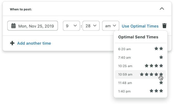 post scheduling feature on social media