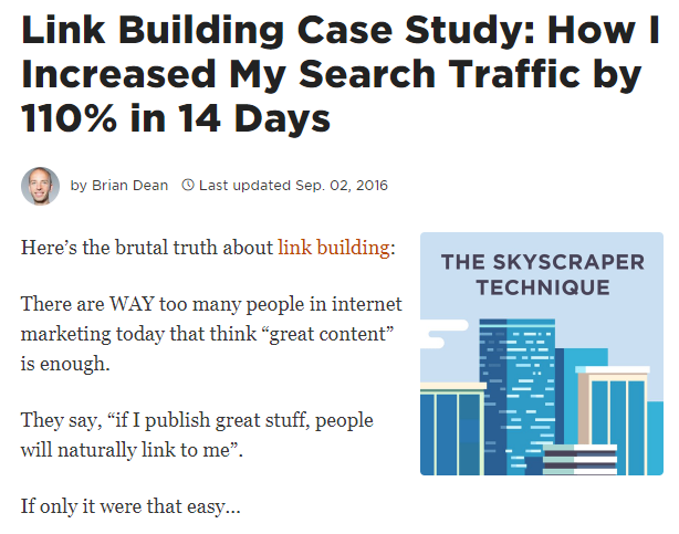 link building case study