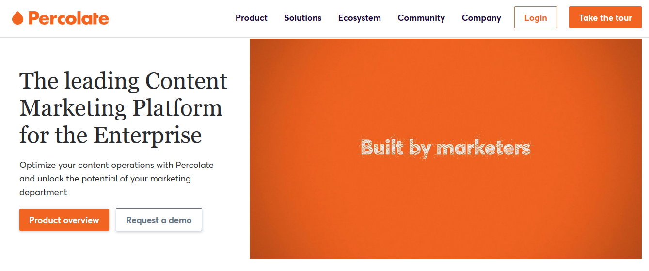 percolate's homepage