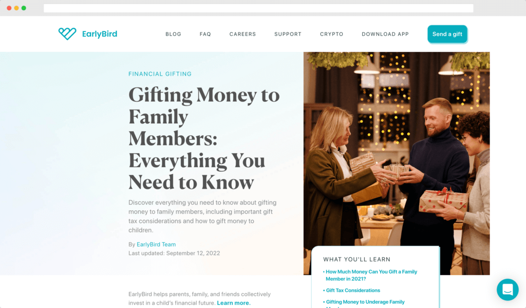 earlybird-gifting-money-to-family-members-codeless