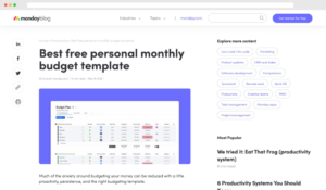 monday.com best free personal monthly budget template article by codeless