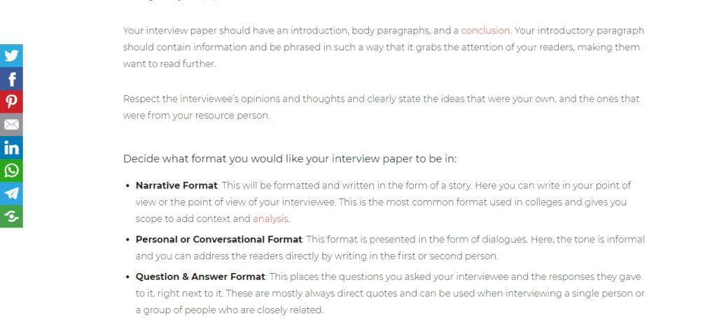 tutorial on writing and interview paper