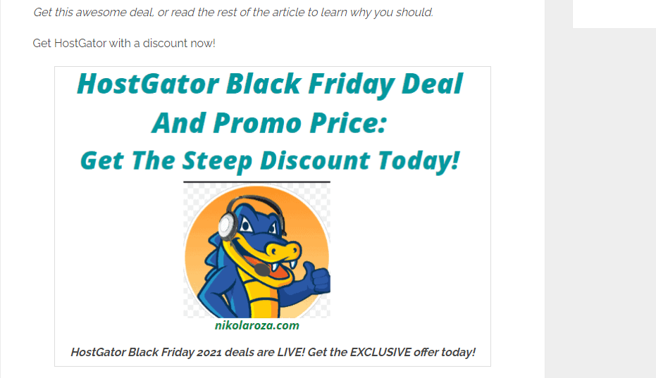 black friday deal hostgator