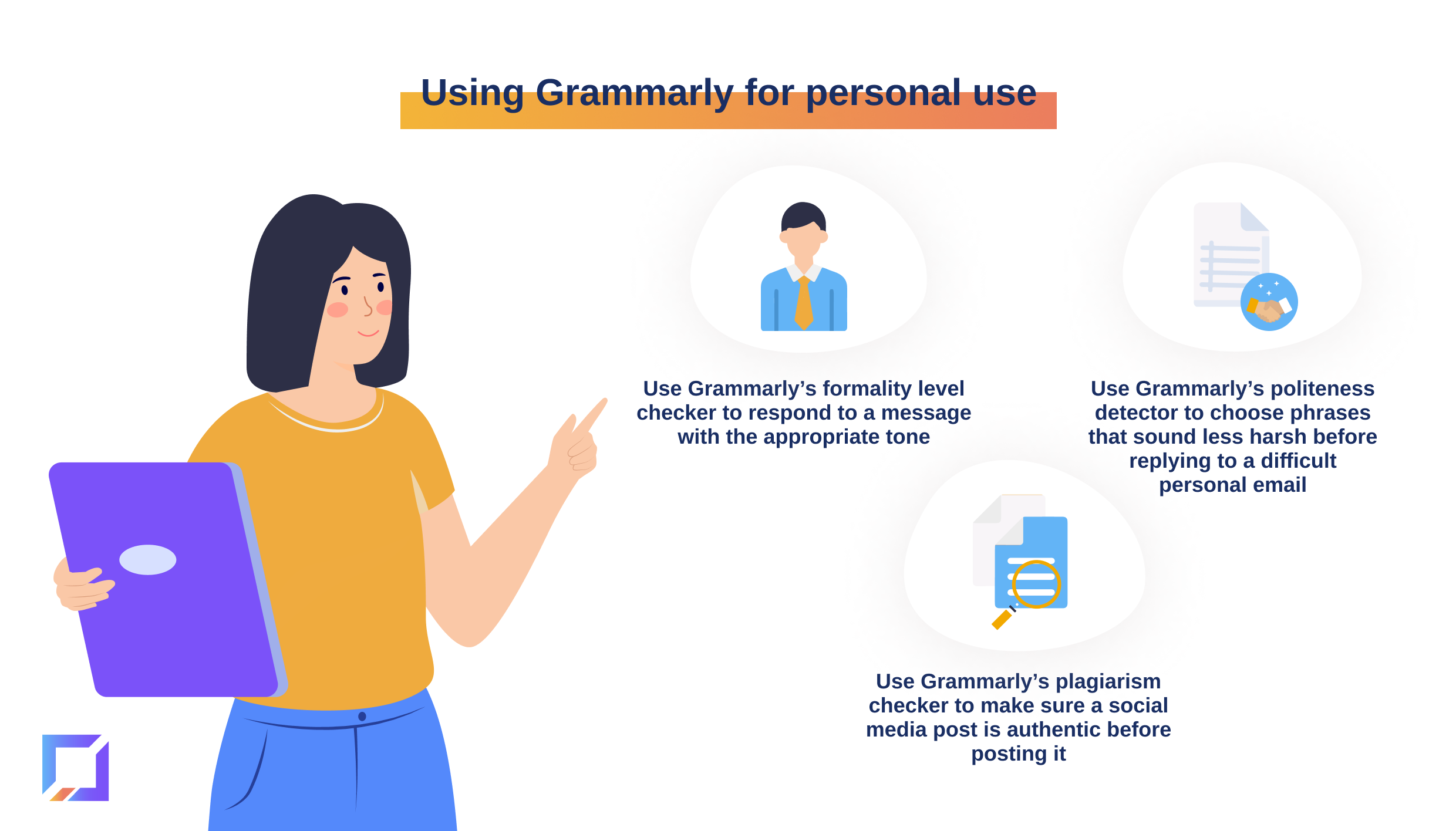 Examples of using Grammarly for personal use