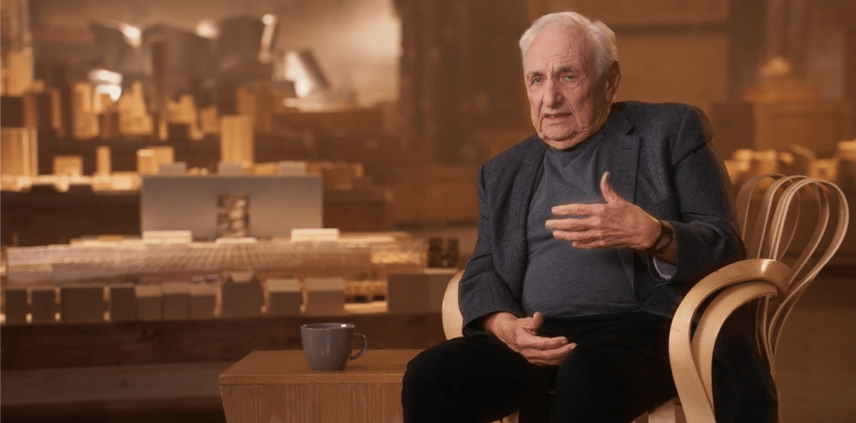 Frank Gehry talking during his MasterClass