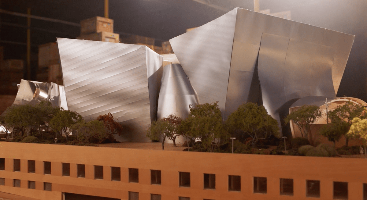 A model of the Walt Disney Concert Hall