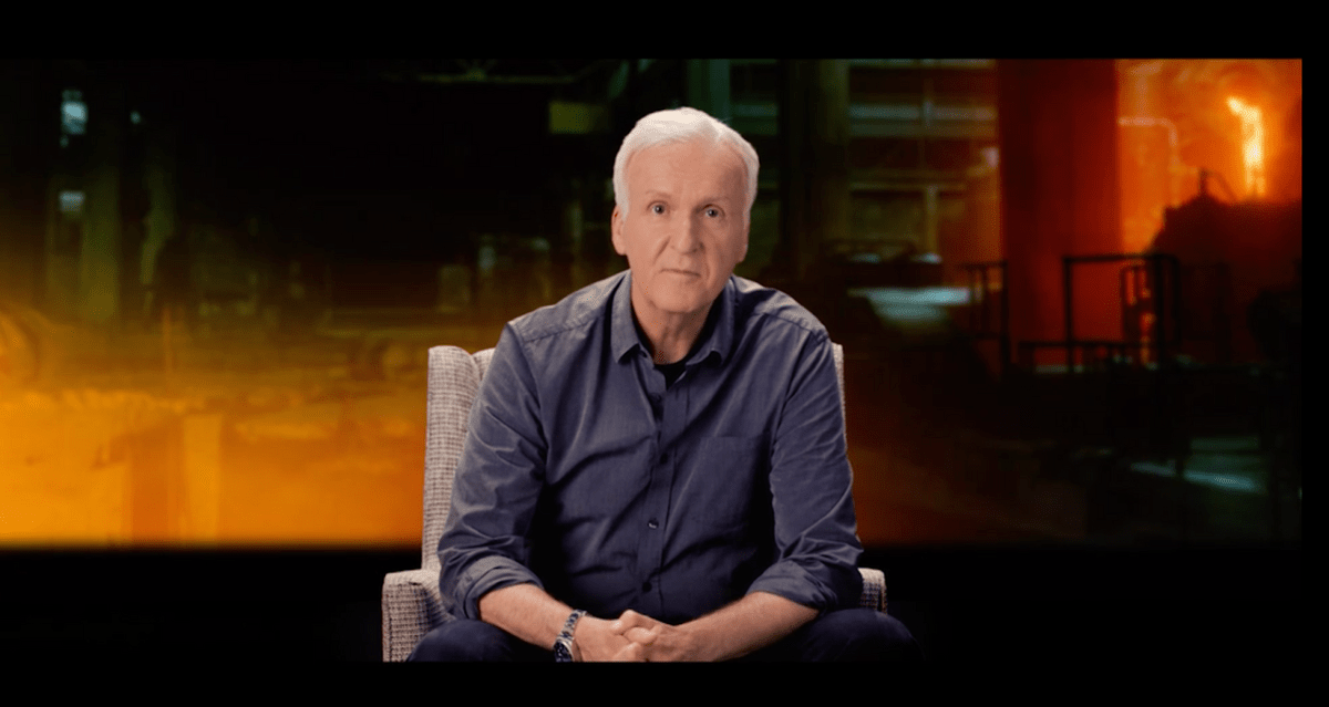 James Cameron lecturing during his MasterClass