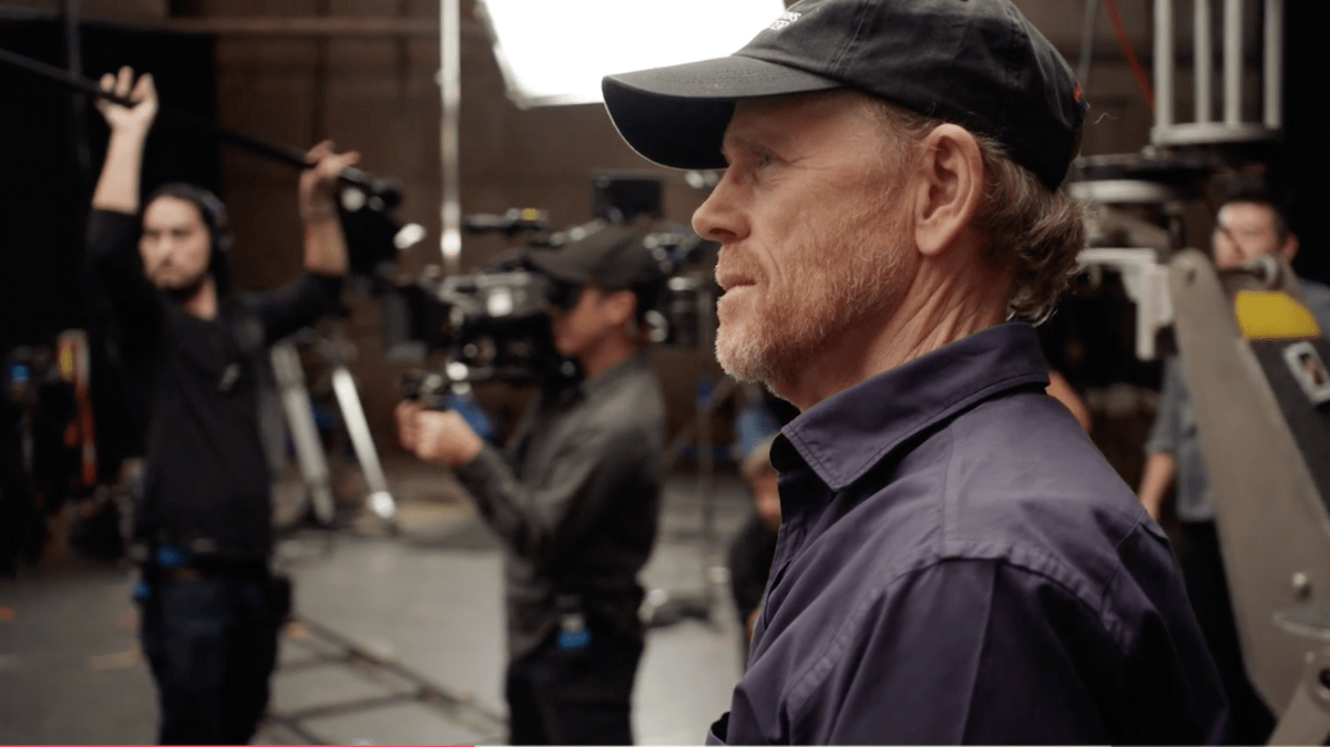 Ron Howard on the set directing a film