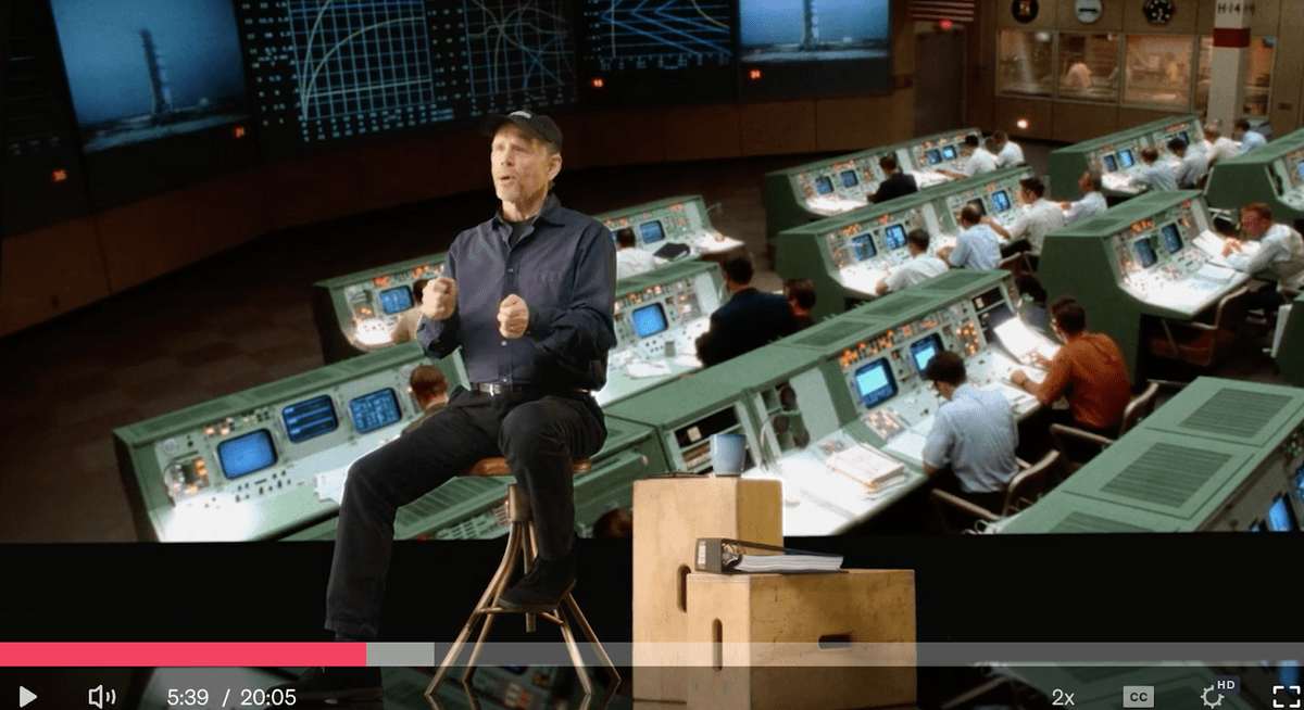 Ron Howard walking you through a scene from Apollo 13