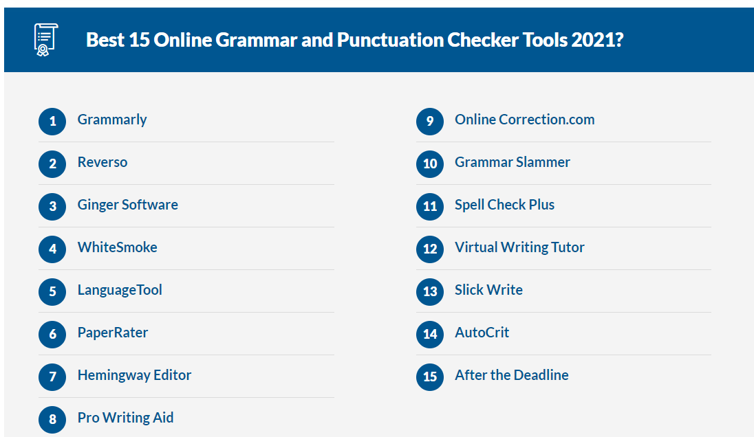 15 best grammar checking tools in 2021. 