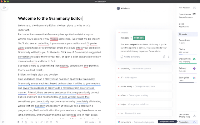 Grammarly's desktop app