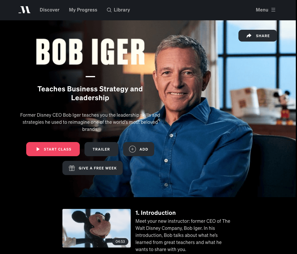 bob iger masterclass review