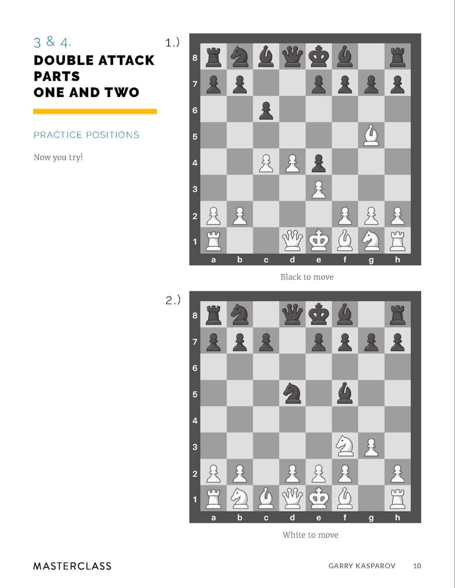 garry kasparov masterclass workbook sample double attack