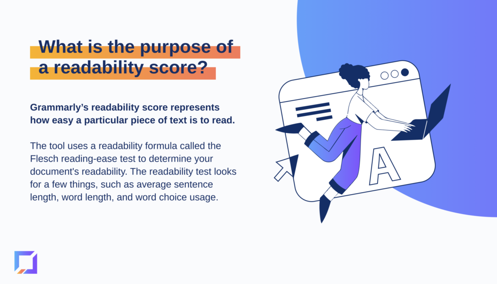 The purpose of a readability score