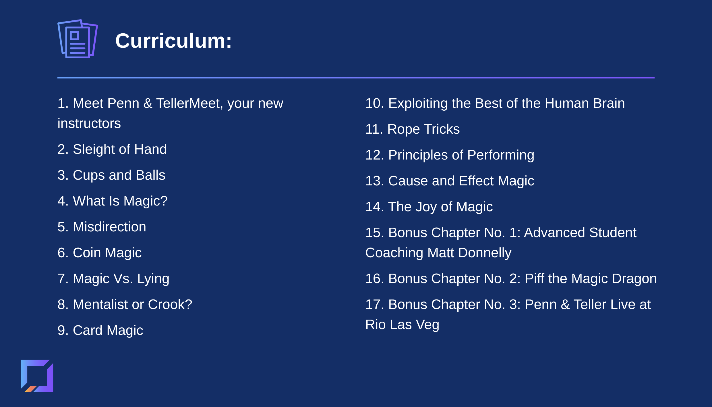 penn and teller masterclass review curriculum