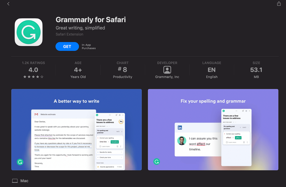 grammarly app download mac