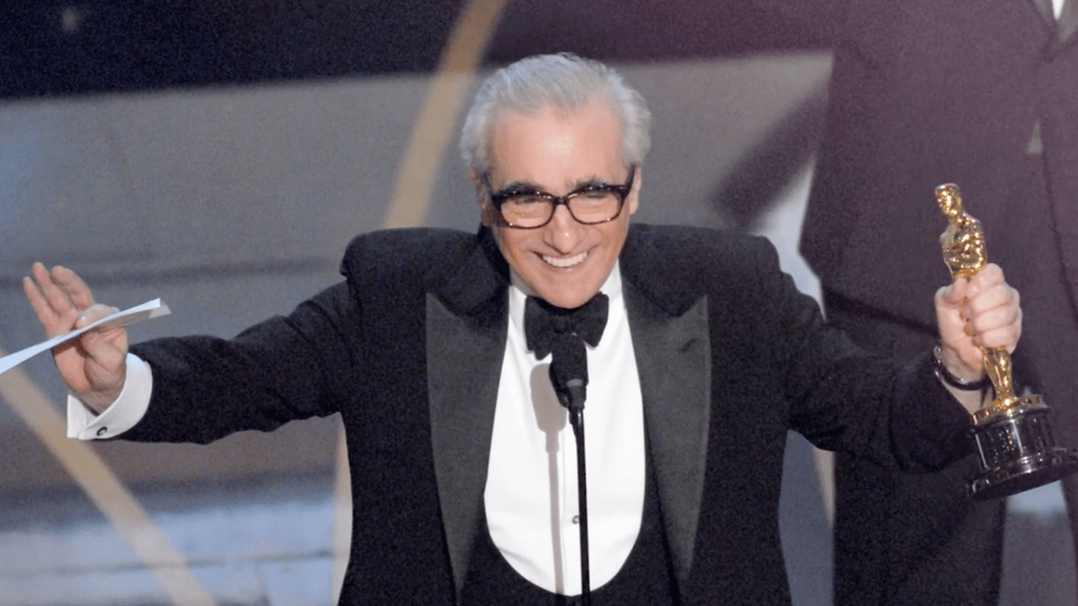 Martin Scorsese winning an Academy Award