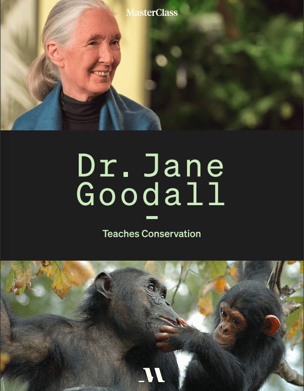 Image of the title page from Jane Goodall's MasterClass Workbook