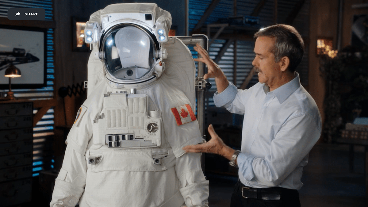 Chris Hadfield teaches spacewalks