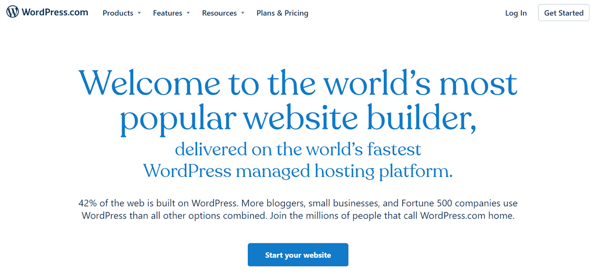 Wordpress home page