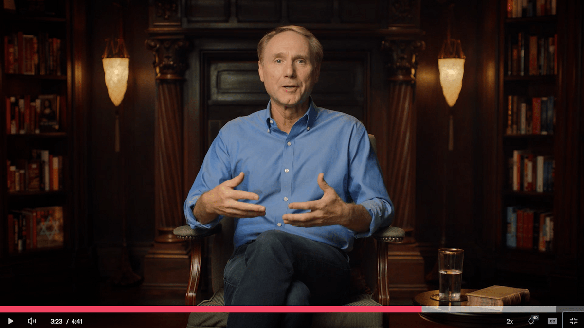 Introductory lesson in Dan Brown's MasterClass