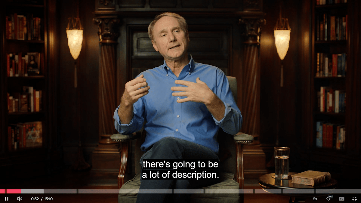 Lesson on suspense in Dan Brown's MasterClass