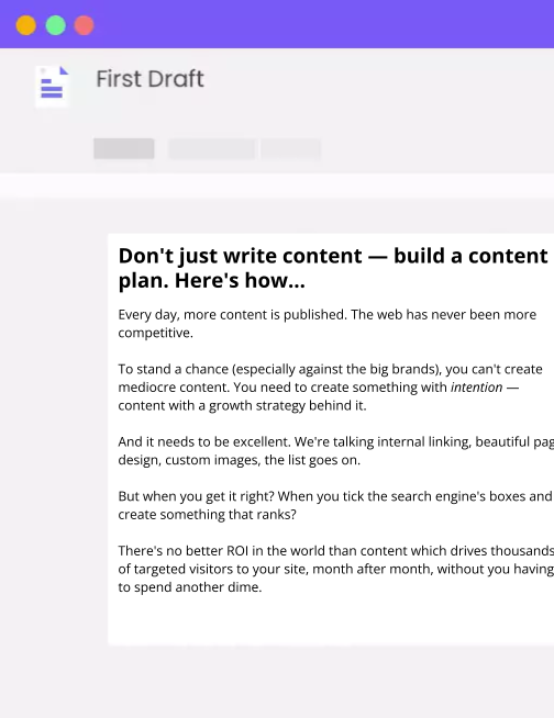 don't just write content build a content plan illustration