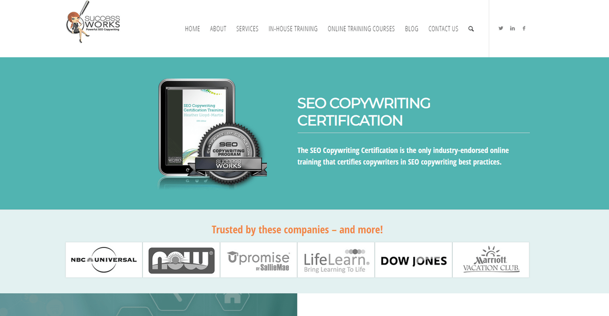 success works seo copywriting certification