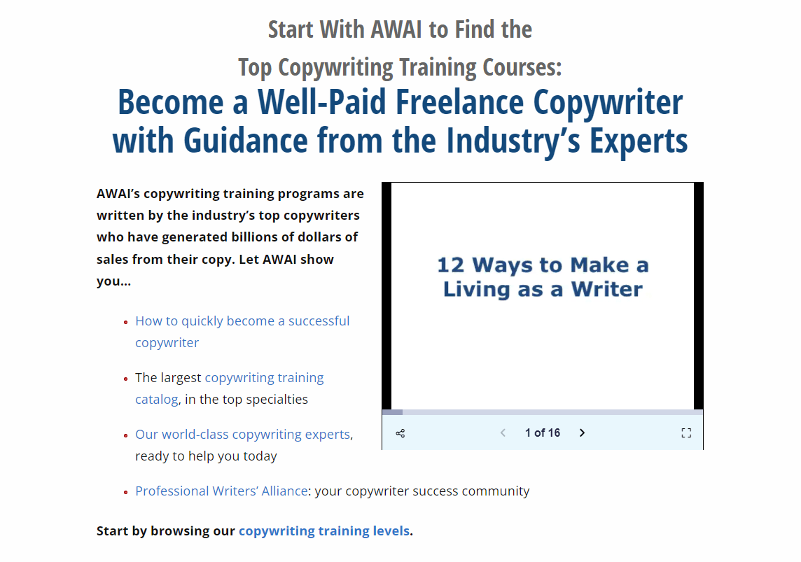 awai copywriting course